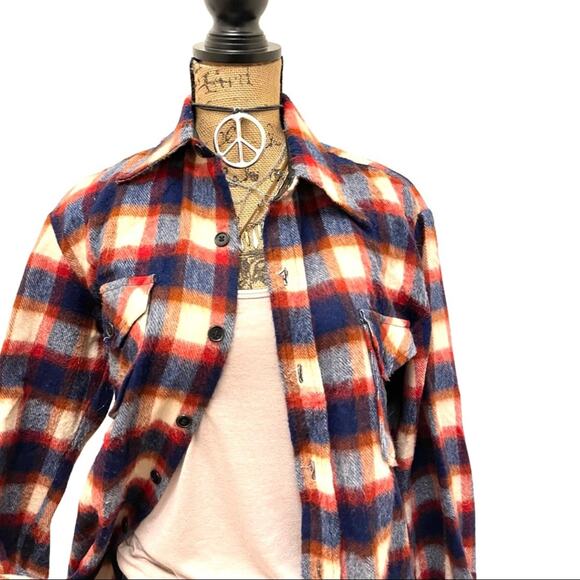 VINTAGE LIM'S SHIRTS flannel button down shirt UNISEX SIZE LARGE (read descrip) - Picture 2 of 8